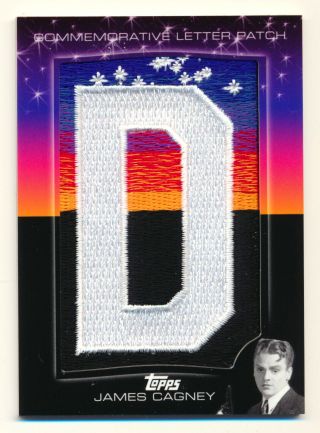 2011 Topps American Pie James Cagney Commemorative Letter Patch Rare 9/25
