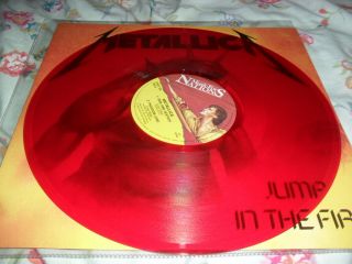 Metallica - Jump In The Fire - Awesome Mega Rare Limited Ed Red Vinyl 12 " Ep Ex/nm