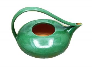 Green Teapot Mid - Century Modern Artist Signed
