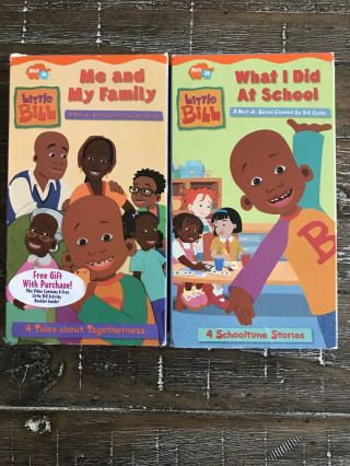 2 Little Bill Rare Nick Jr Vhs Videos - Me And My Family & What I Did At School