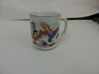 Vintage Rare Walt Disney World Pinocchio Cricket Coffee Mug Cup Made In Japan