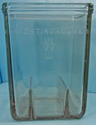 Vtg.  Antique Rare Westinghouse Union Glass Battery Jar