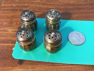 Set Of 4 Mini Sterling Silver Salt & Pepper Shakers