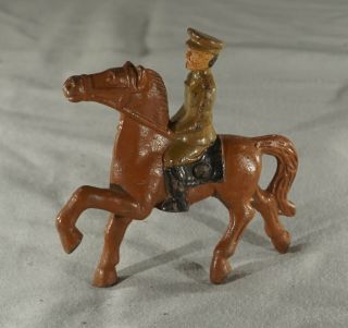 Vintage Antique Lead Toy Soldier On Horse Figure (inv.  No.  3630)