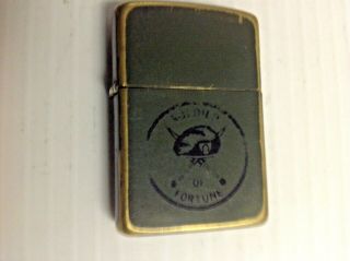 Rare Zippo " Soldier Of Fortune " Lighter Sparks Made In The Usa