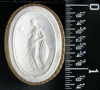 Antique Grand Tour Early 1800,  S Plaster Intaglio Cameo 11 By Cades
