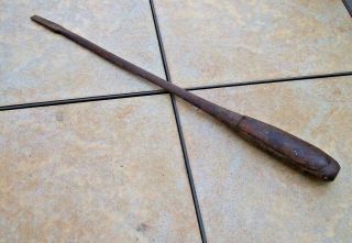 Antique Screwdriver Wood Handle 18 1/4 " Long