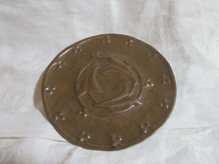 Arts And Crafts Copper Hand Hammered Small Plate