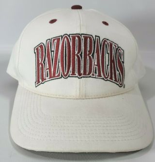 Rare Vintage Arkansas Razorbacks Ncaa Snapback Trucker Hat Football By Signature