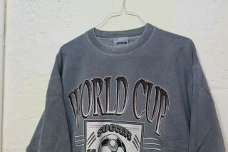 Vintage 1994 World Cup Soccer Usa Sweatshirt Shirt Adult Xl Csa Rare Ball Flags