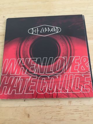 Rare Promo Single Cd Def Leppard When Love & Hate Collide 3 Versions