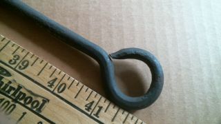 Hand Forged Wrought Iron Fireplace Log Poker antique vintage old blacksmith tool 2