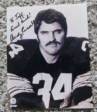 Vintage Andy Russell Auto Signed 8 X 10 Photo Rare Pittsburgh Steelers