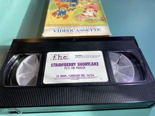 Strawberry Shortcake Pets On Parade VHS 1982 VCR RARE 3