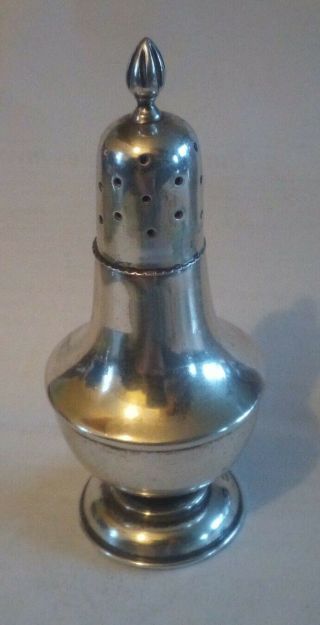 Antique Solid Silver Pepper Pot.  3.  1/2 " High Birmingham 1899