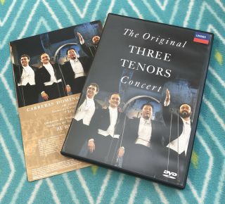 The Three Tenors Concert Dvd.  Rare• Oop :)