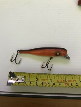 Scarce Color Wood Paw Paw Lucky Lures Pike Vintage Fishing Lure Antique Old Bait