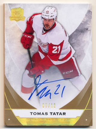 2015 - 16 Ud The Cup Gold Spectrum Tomas Tatar Auto Rare Detroit Red Wings Sp /12
