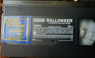 Halloween 6: The Curse of Michael Myers (VHS,  1996) rare horror oop 3