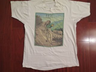 Vintage Rem T Shirt 1985 Fables Of The Reconstruction Monkey On A Bike Rare L