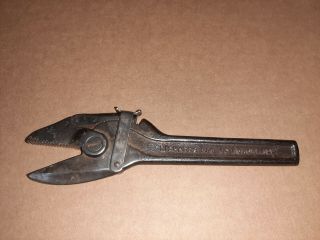 Antique Vintage Tools Rare Richards Manufacturing Co.  Shark Wrench 8 "