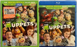 Disney The Muppets Wocka Wocka Value Pack Blu Ray Dvd 3 Disc,  Rare Oop Slipcover