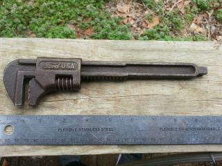 Ford,  Adjustable Auto Wrench W/ Oil Drain Plug Wrench,  Antique Tool,  Usa
