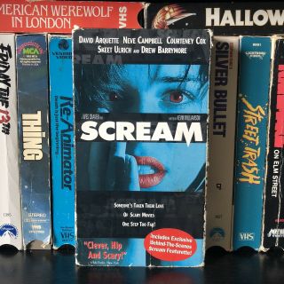 Scream (vhs,  1997) Rare Blue Neve Campbell Variant Art Cover