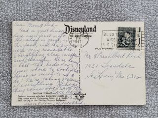 Disneyland Rare Tahitian Terrace Vintage Post Card 2