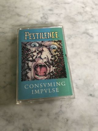 Pestilence Consuming Impulse 1989 Cassette Tape Rare Asphyx Morgoth Sinister