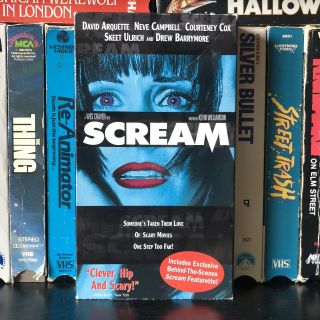 Scream (vhs,  1997) Rare Blue Courtney Cox Variant Art Cover