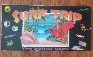 Highly Collectible And Very Rare 1988 The Surf Trip Board Game
