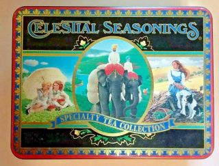 Vintage Celestial Seasonings Specialty Herbal Tea Tin Box Rare