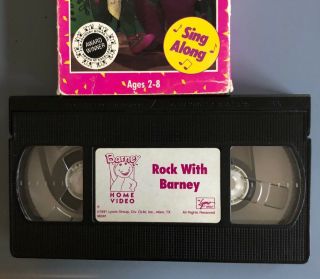 Vintage Barney & Backyard Gang VHS - Rock With Barney - Sing Along Tape Rare 2