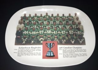 Saskatchewan Roughriders 1966 Grey Cup Champions Tray (9.  5 X 13) Rare Piece