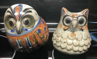 Rare Vintage Owl Bird Mexican Folk Art Figurine Pottery Bird Owl Jorge Wilmot