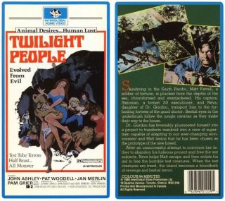 Twilight People Vhs Pam Grier With Alternate Cover Art Than Shown Very Good Rare