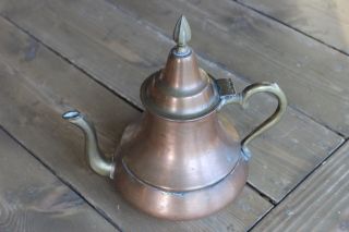 Antique Copper Brass Tea Pot Kettle
