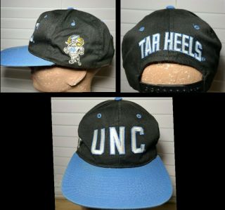 Vintage Unc Tar Heels Snapback Embroidered Hat Rare Headway (t2)