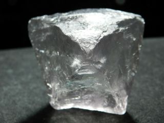 A Larger Rare Translucent 100 Natural Ice Fluorite Octahedron Crystal 113gr