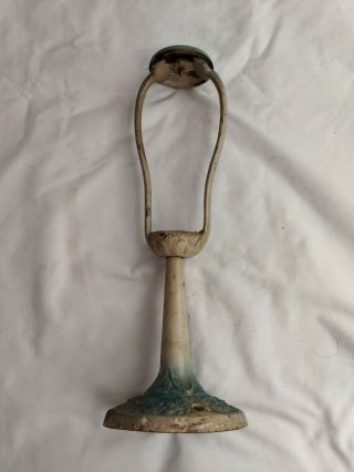 Antique Vintage Aladdin Boudoir Bedroom Table Lamp Cast Iron W/ Shade Harp No.  4