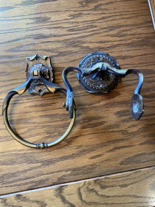 Vintage Amerock Carriage House 8 " Ring Hand Towel Holder And Toilet Roll Holder