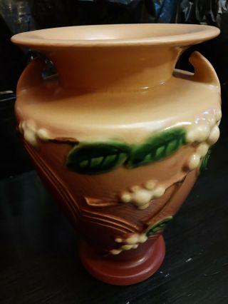 Antique Roseville Brown Snowberry Vase IV2 - 8 2
