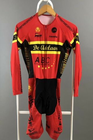 Vintage Rare Rogelli Cycling Skin Suit Bib Shorts Jersey Sz S Opti De Adelaar