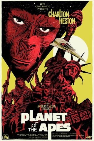 Planet Of The Apes Screenprinted Rare Mondo Poster Art Print 24x36 W@w