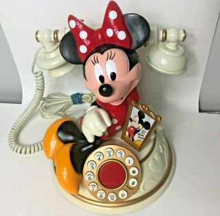 Vintage Disney Minnie Mouse Telephone Telemania Rare Collectible Mickey
