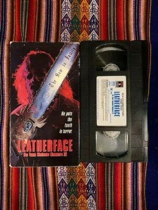 Leatherface - Texas Chainsaw Massacre 3 - Vhs Horror Cult Slasher Htf Oop Rare