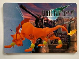 Red Xiii Final Fantasy Vii Ff7 Square Japanese Very Rare 1997 Card Bandai F/s 25