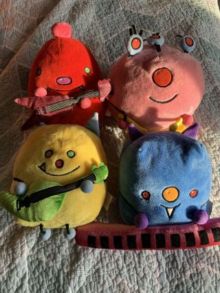 Disney Happy Monster Band Plushies,  Complete Set And Very Rare To Find Together.