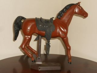 Vintage Barbie Horse Dancer With Moving Stand And Saddle 12 " By Mattel 1970